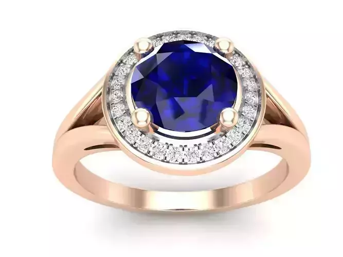 AV 590 Diamond Ladies Bridal Split Shank Engagement Ring