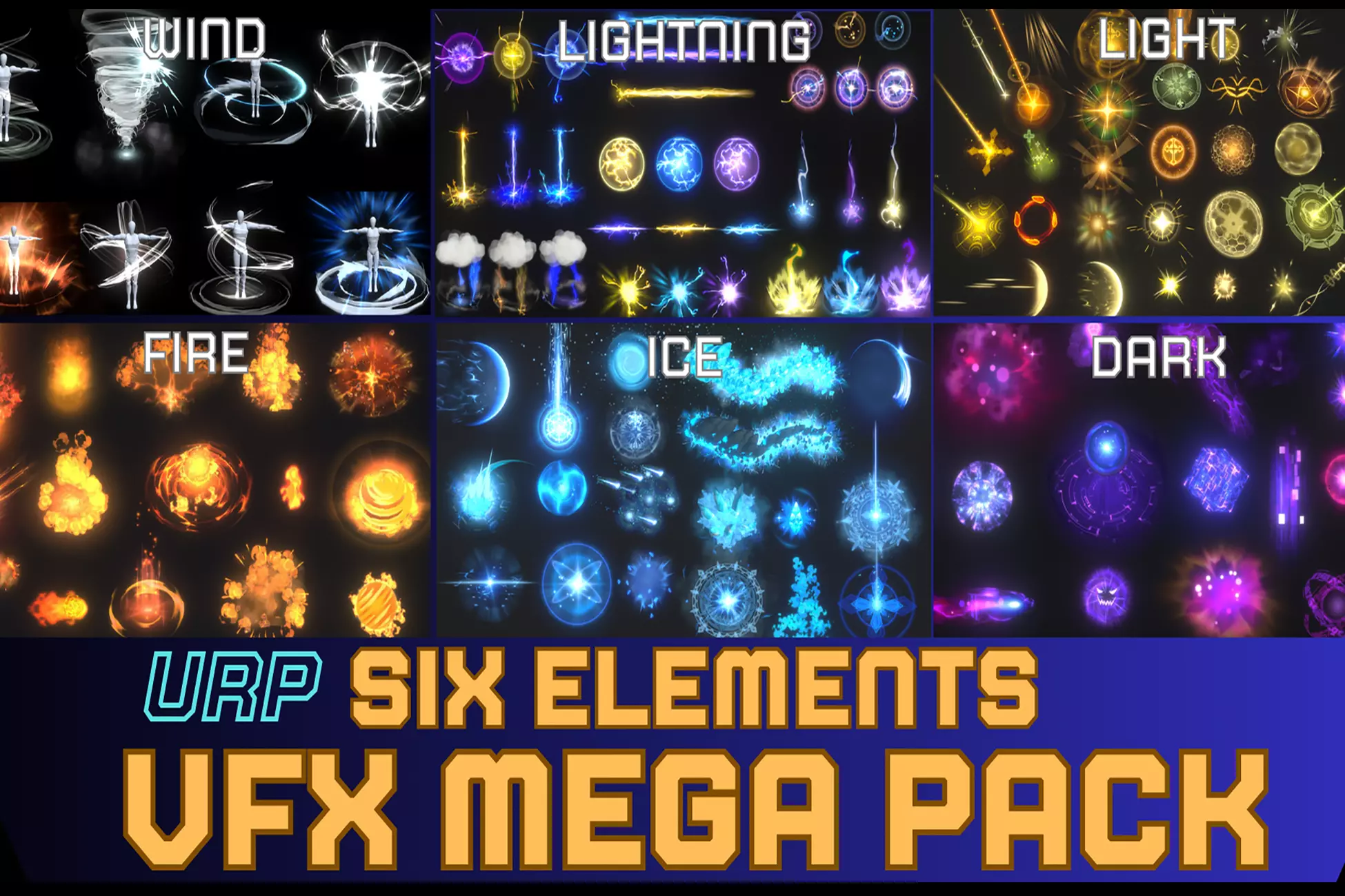 Unity Game VFX - Six Elements VFX Mega Pack - URP 3D model_0