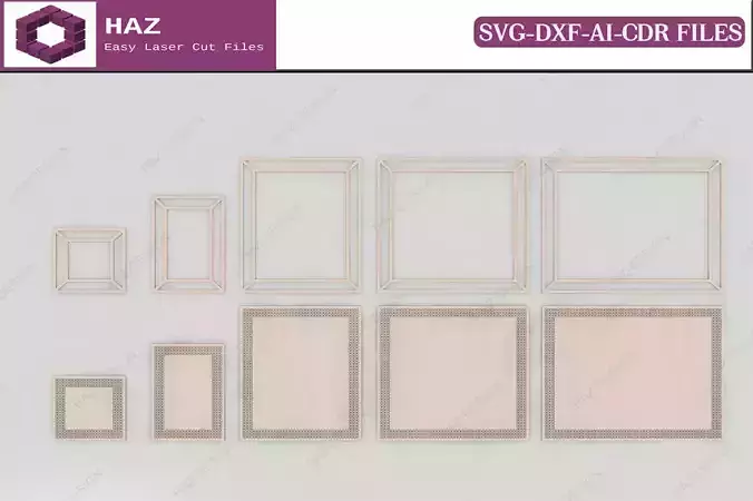 Rattan Frame Laser Cut 118