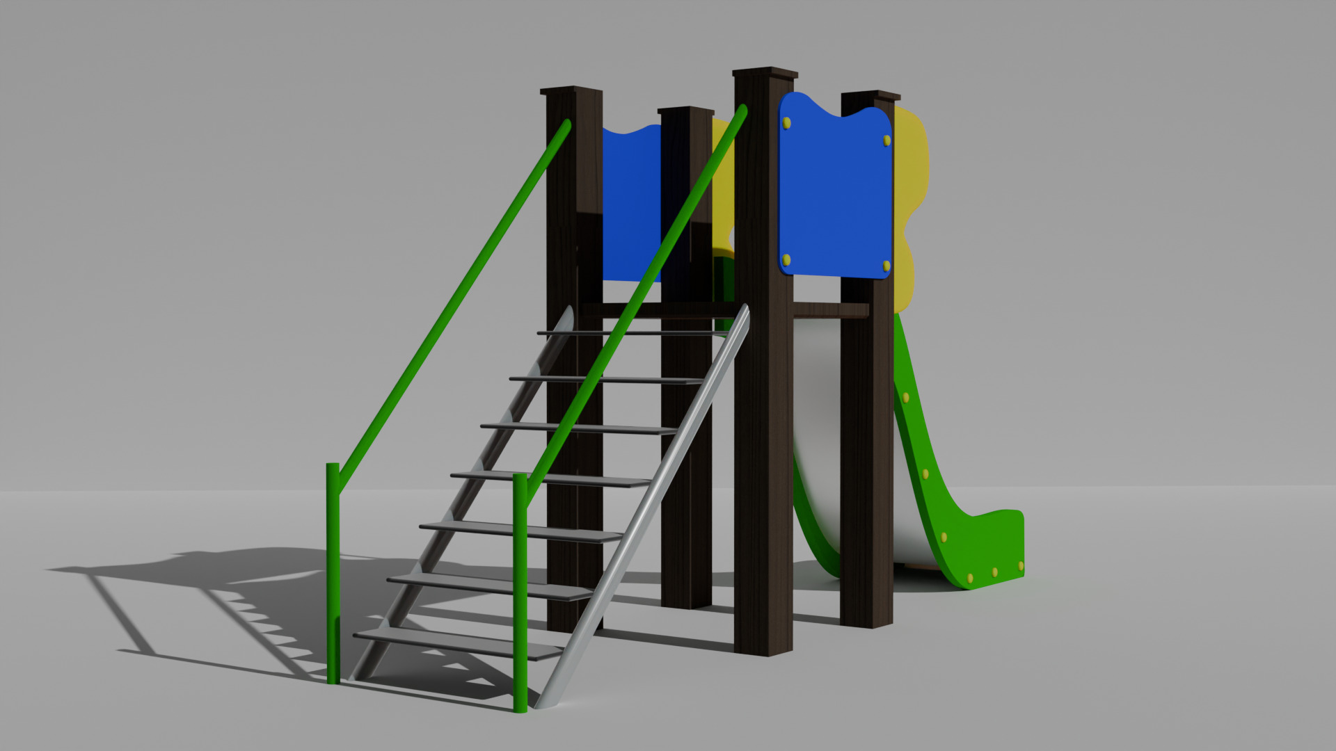 Slide Low-poly 3D model_2