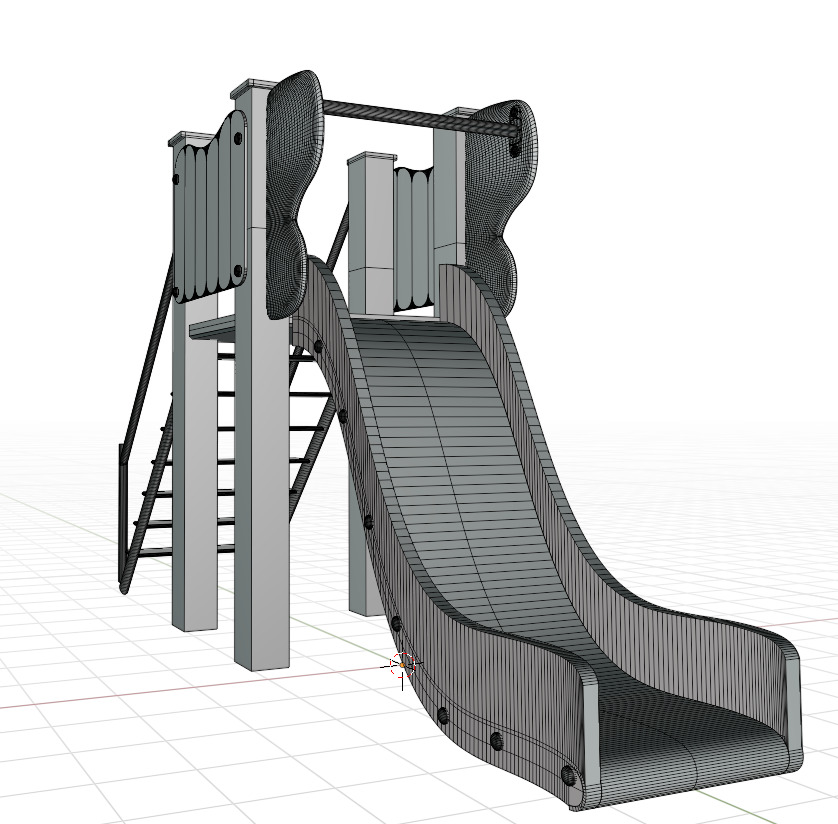 Slide Low-poly 3D model_3
