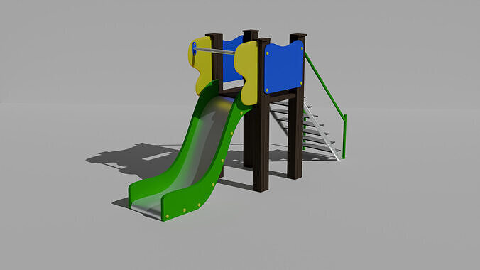 Slide Low-poly 3D model
