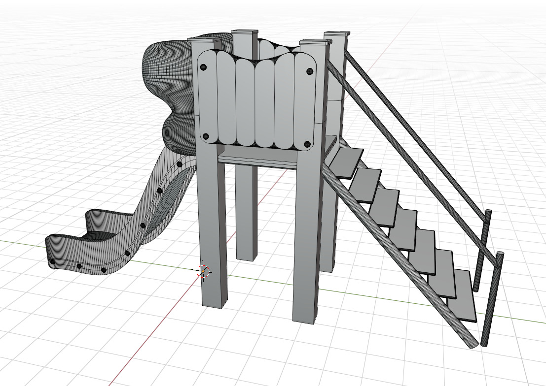 Slide Low-poly 3D model_4