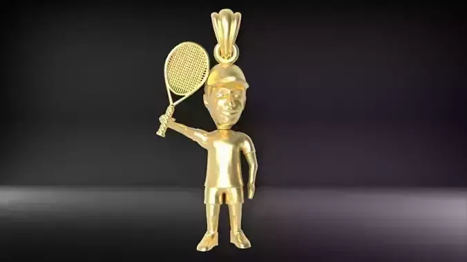 Tennis Player Pendant 