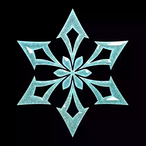 genshin impact cryo emblems 3D print model