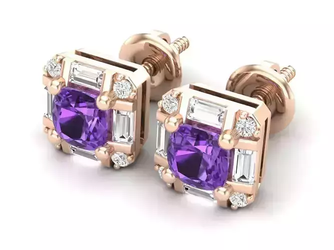AV 592 Diamond Ladies Stud Earrings