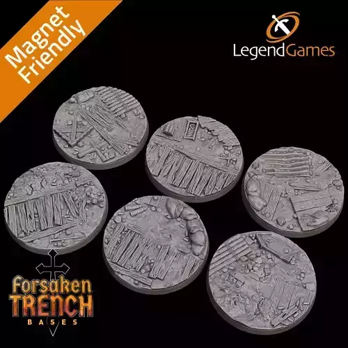 LegendGames 60mm round bases for Trench Crusade x6 Extra Detail