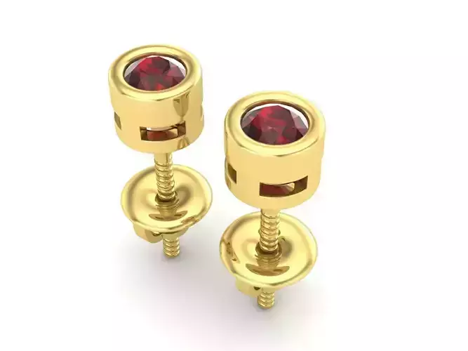 AV 599 The Drina Stud Earrings for Kids 3D print model