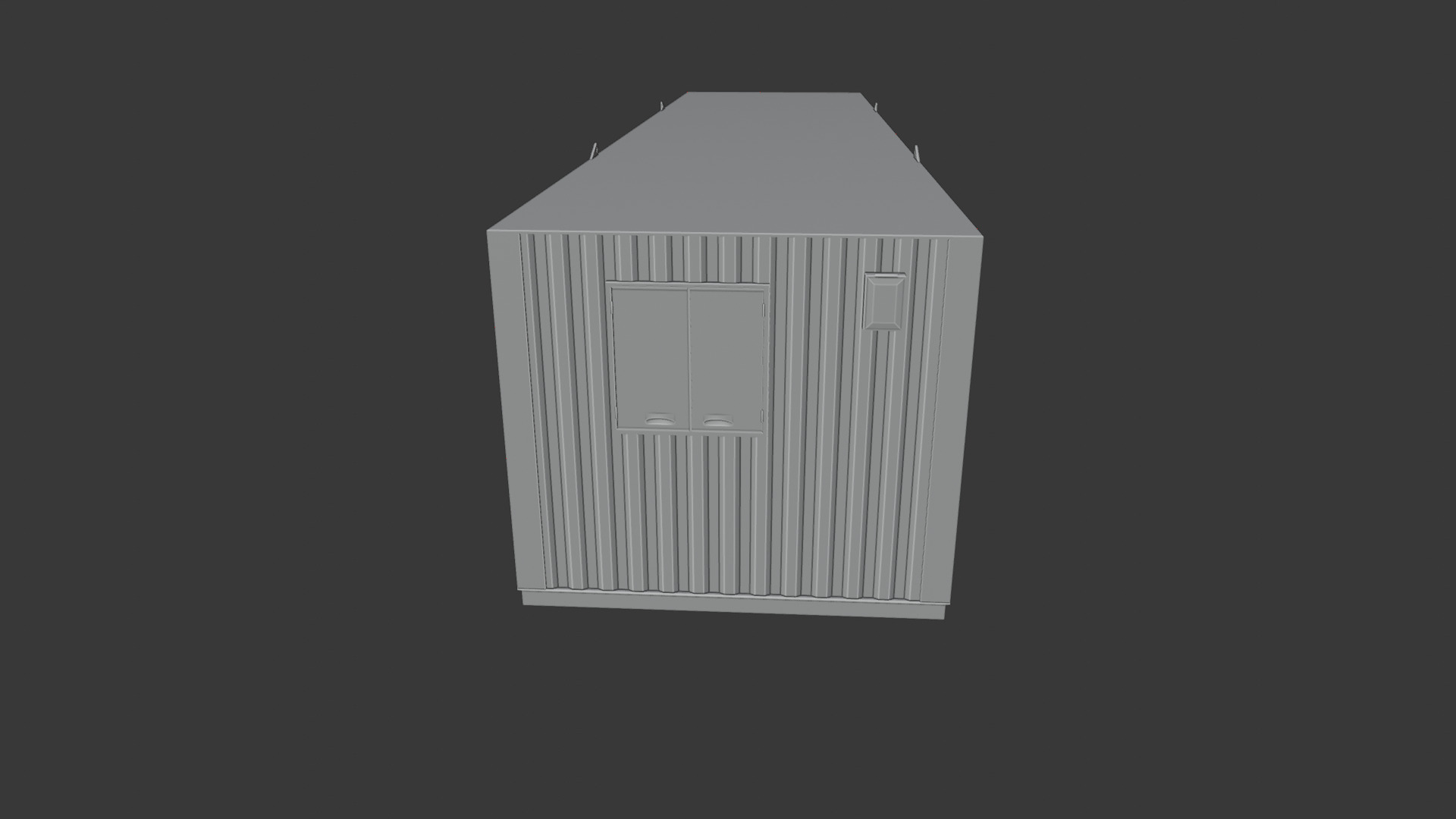 Building site office reception container Low-poly 3D model_15