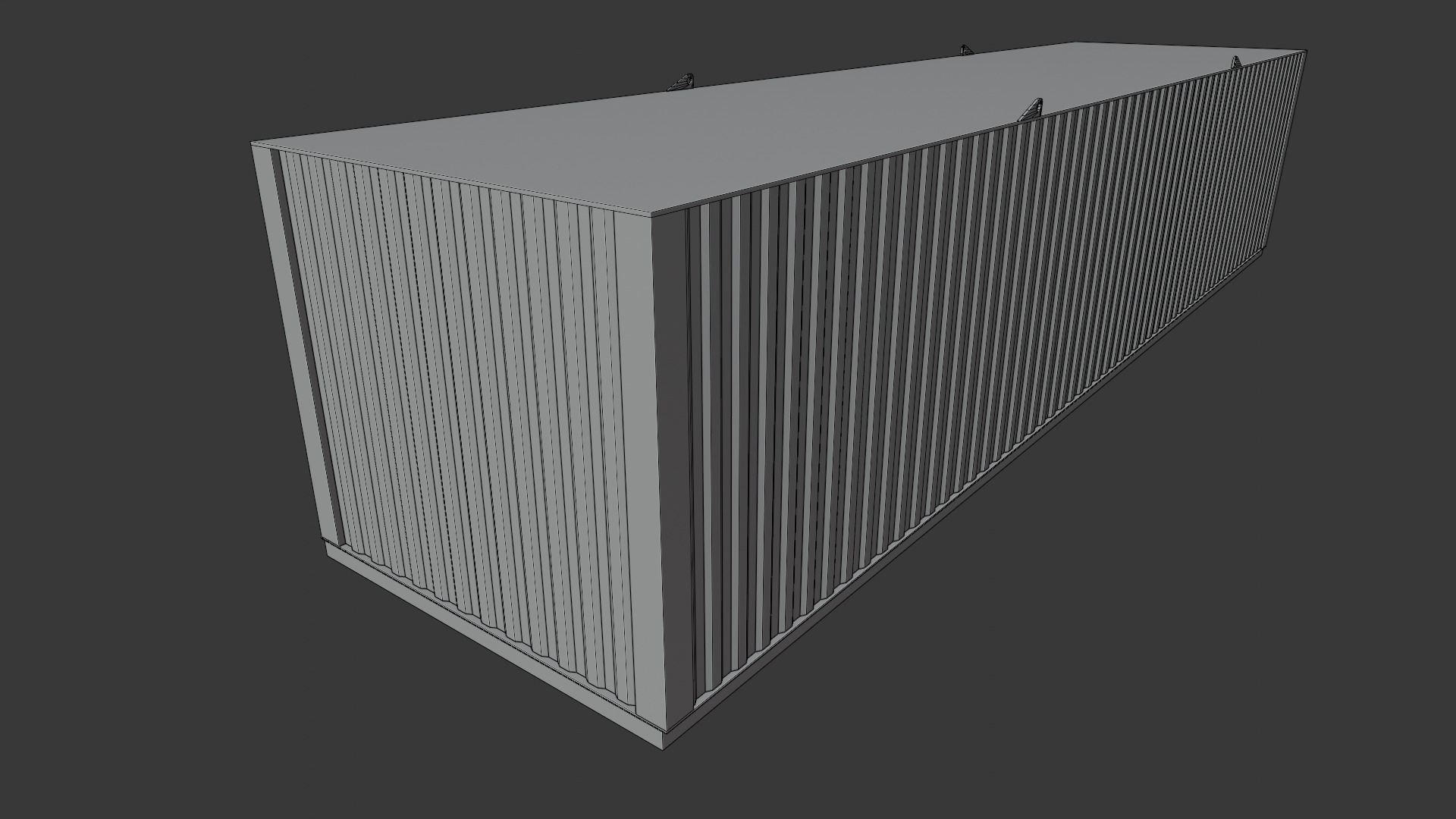 Building site office reception container Low-poly 3D model_13