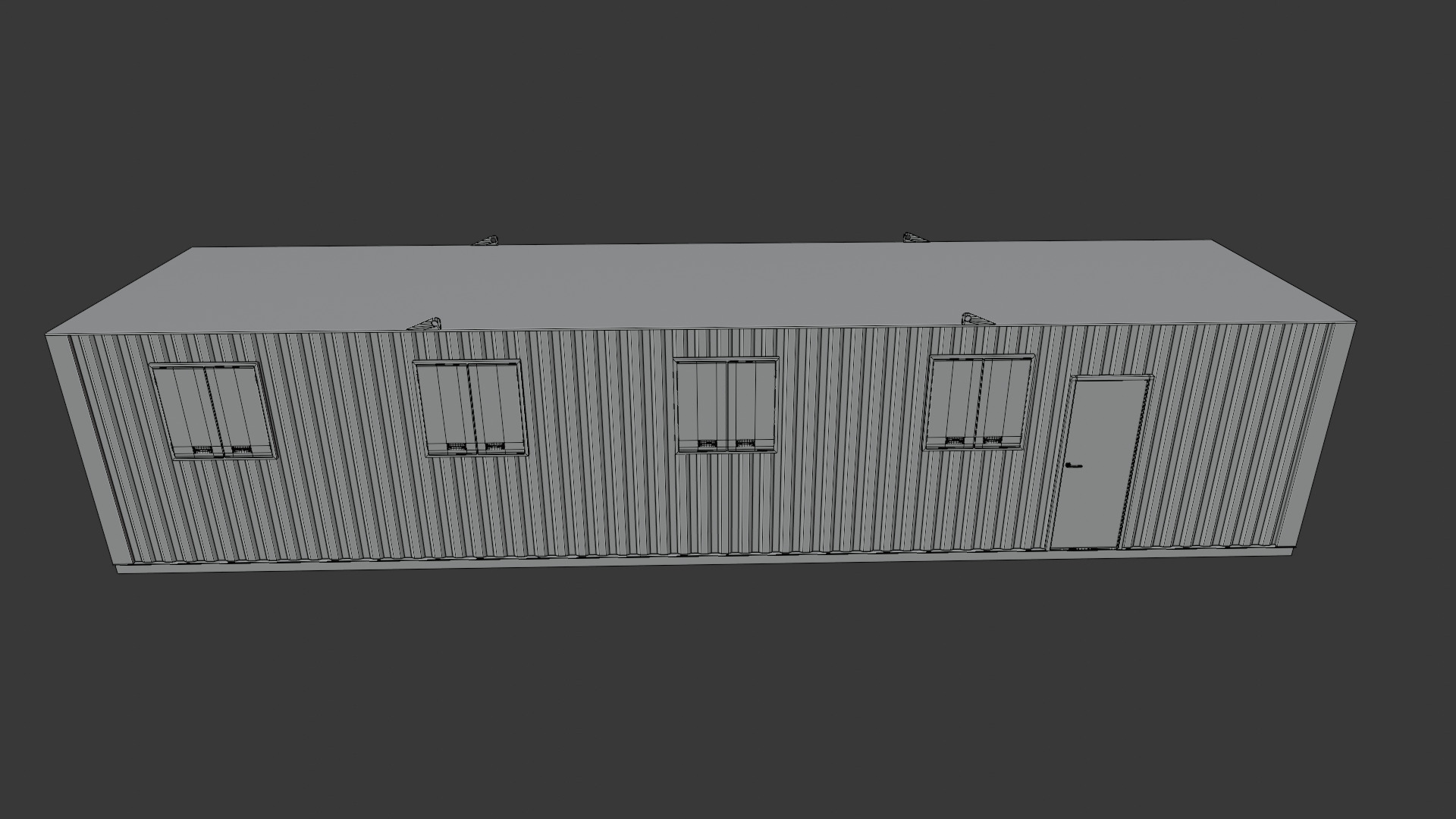 Building site office reception container Low-poly 3D model_26