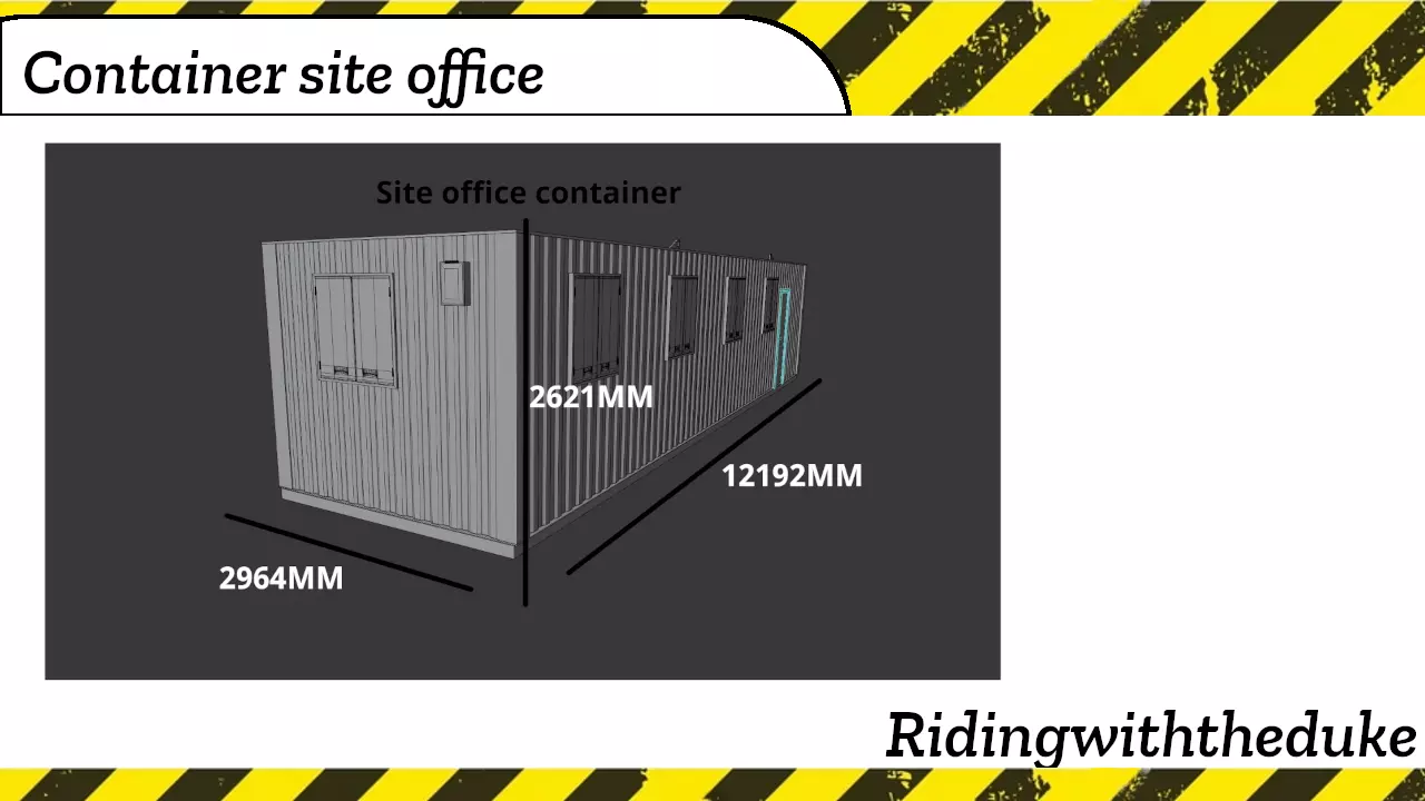 Building site office reception container Low-poly 3D model_0