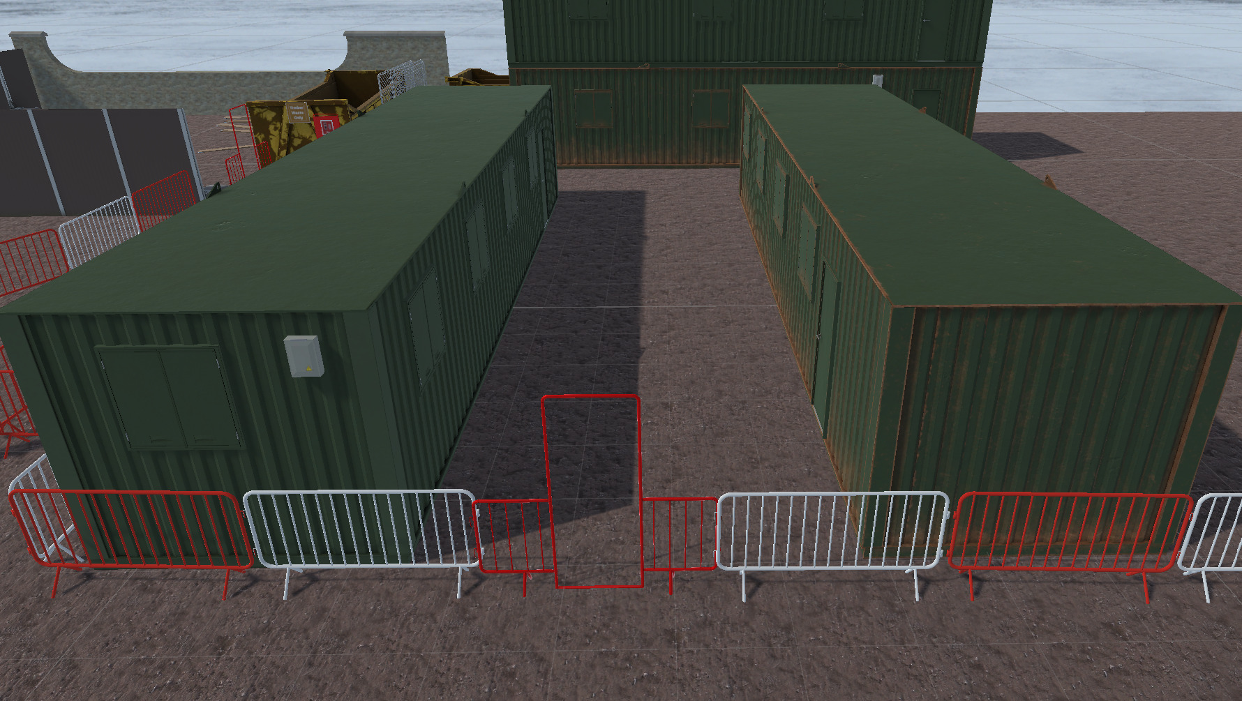 Building site office reception container Low-poly 3D model_3