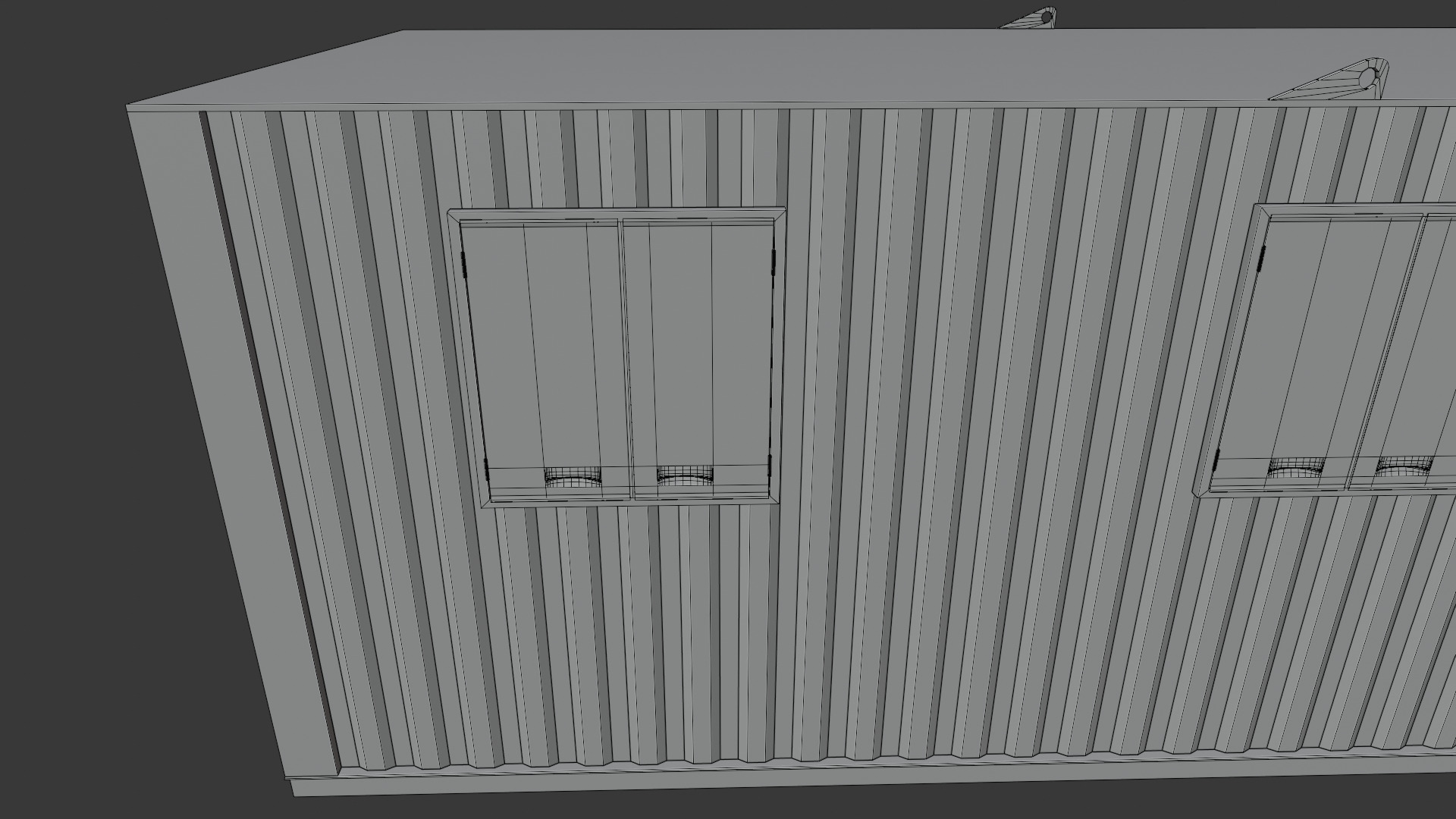 Building site office reception container Low-poly 3D model_27