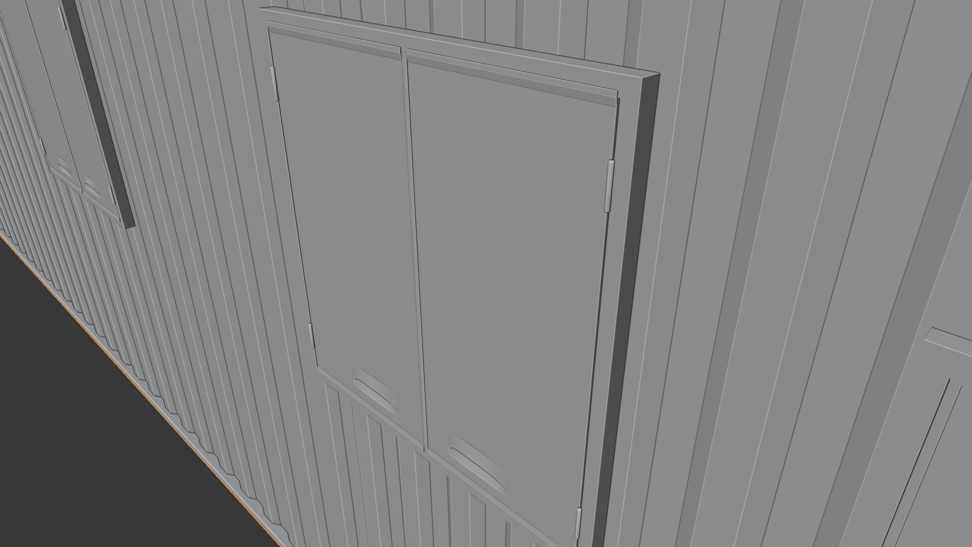 Building site office reception container Low-poly 3D model_18