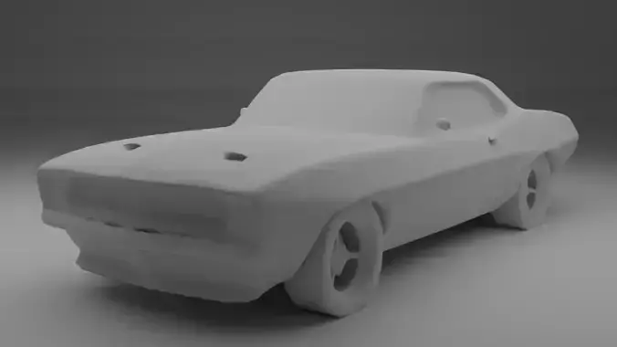GTA 6 Muscle Car base mesh Low-poly 3D model