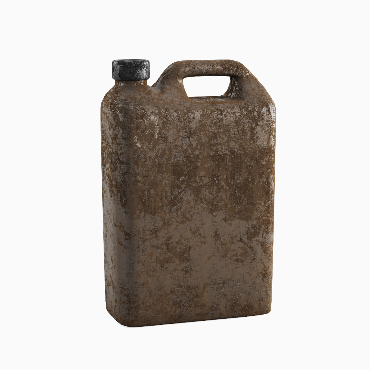 Old Plastic Canister Set 3D model_1