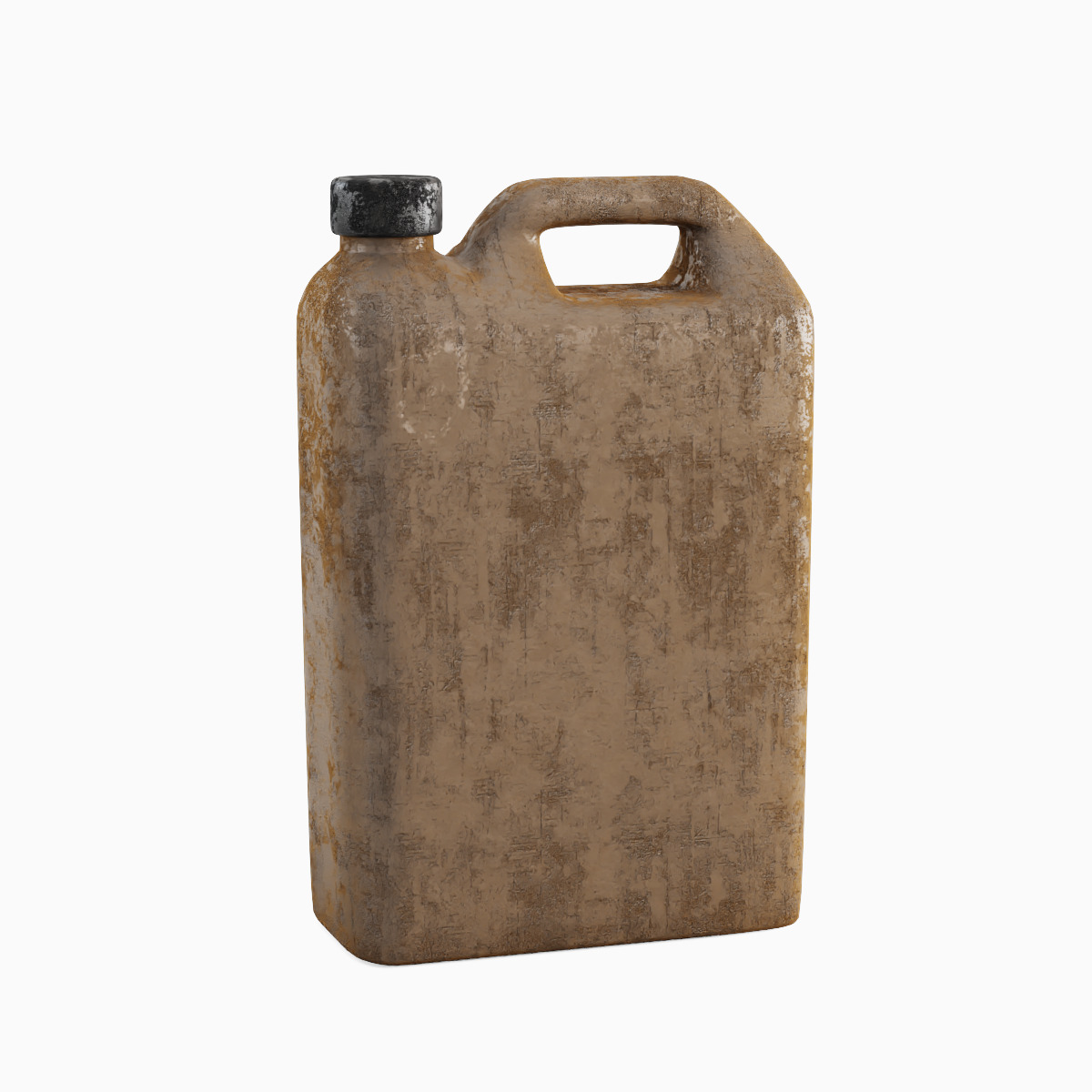 Old Plastic Canister Set 3D model_7