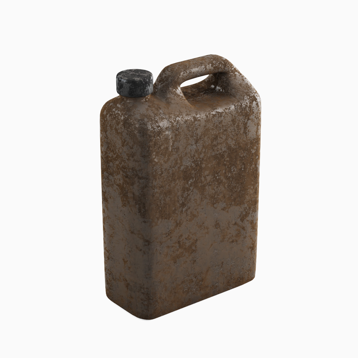 Old Plastic Canister Set 3D model_5