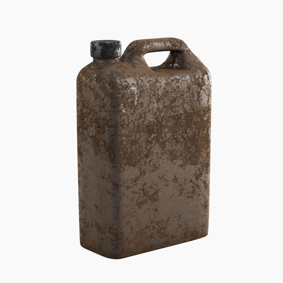Old Plastic Canister Set 3D model_2