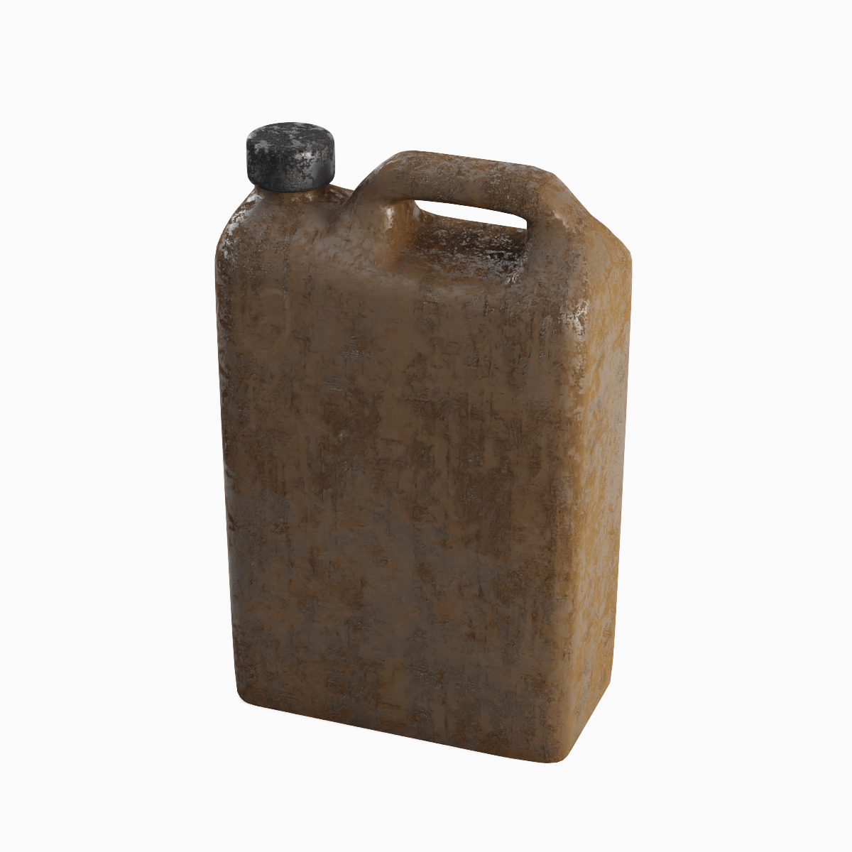 Old Plastic Canister Set 3D model_4