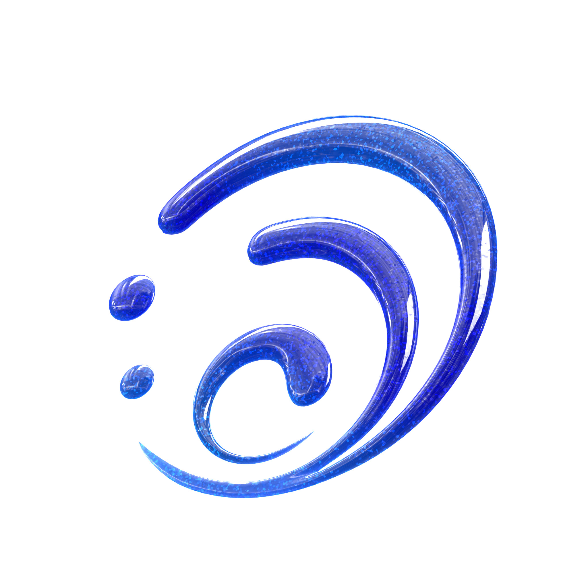 genshin impact hydro emblems 3D print model_3