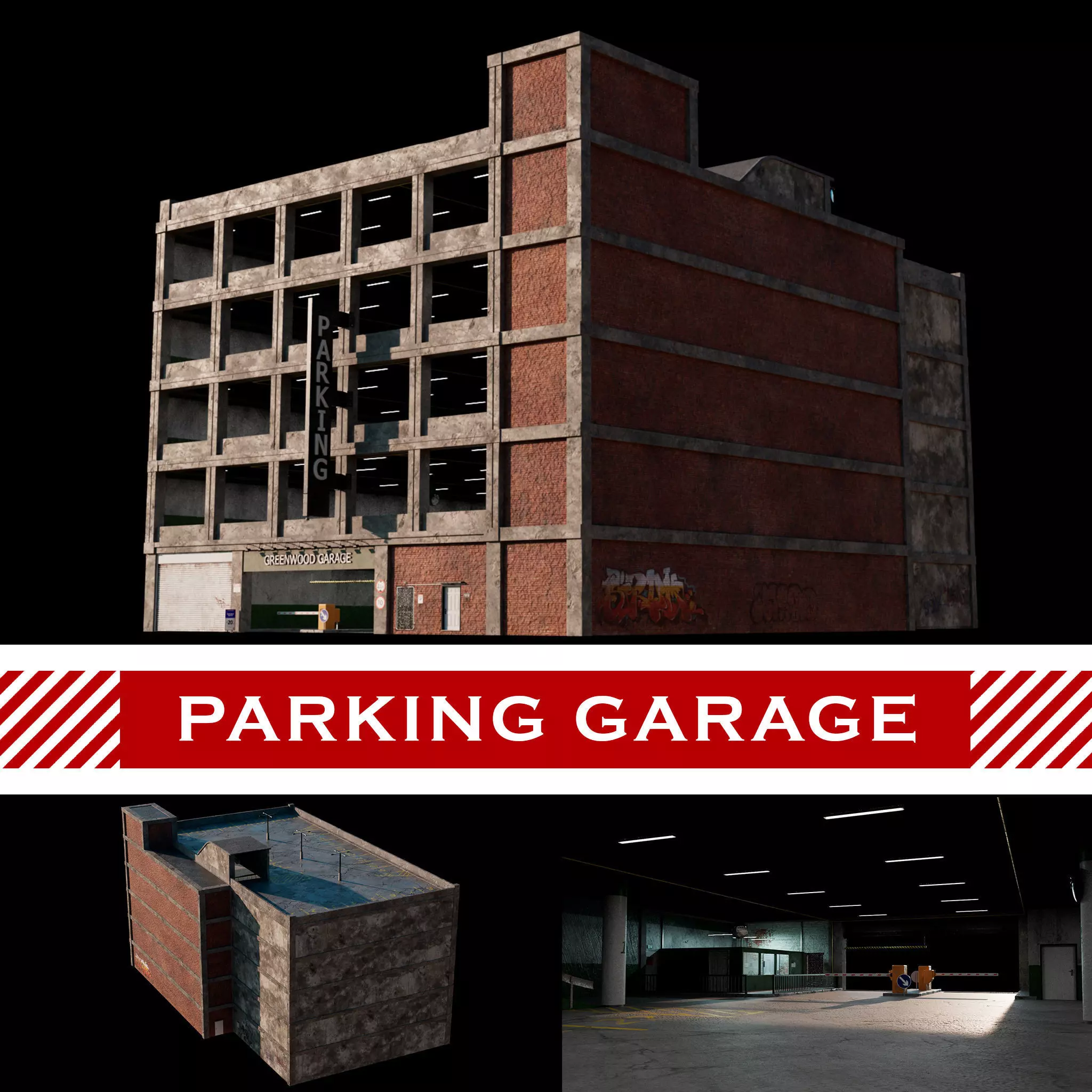 Parking Garage - Highly Detailed 3D model_0