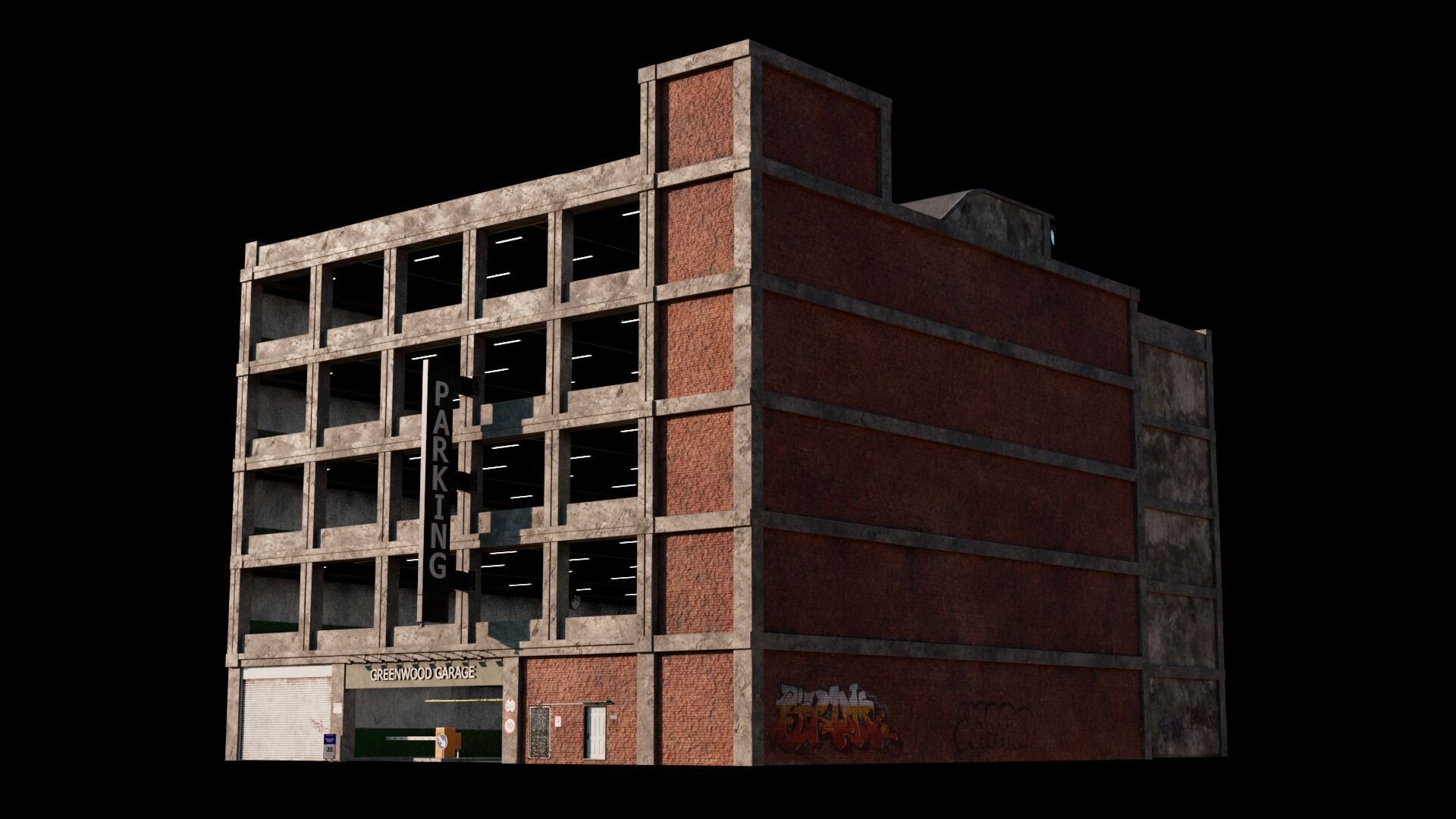 Parking Garage - Highly Detailed 3D model_1