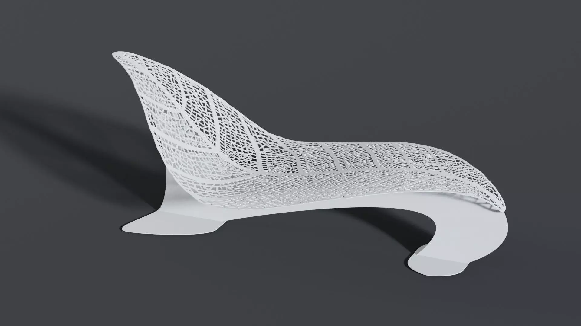 Fabulous sunbed with a sign of macro of leaf Free 3D model_0