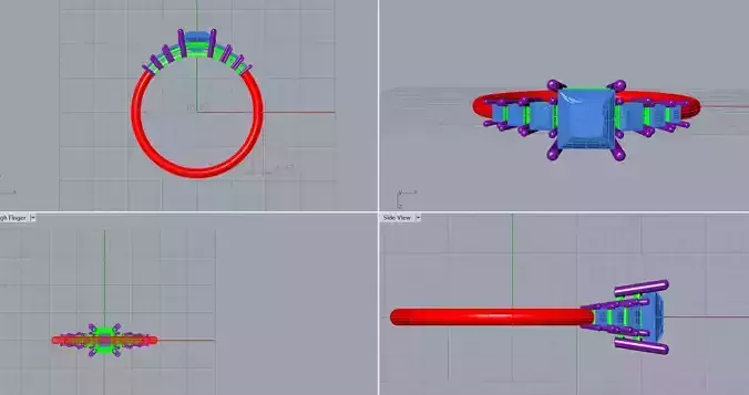 jewelry ring with different stones