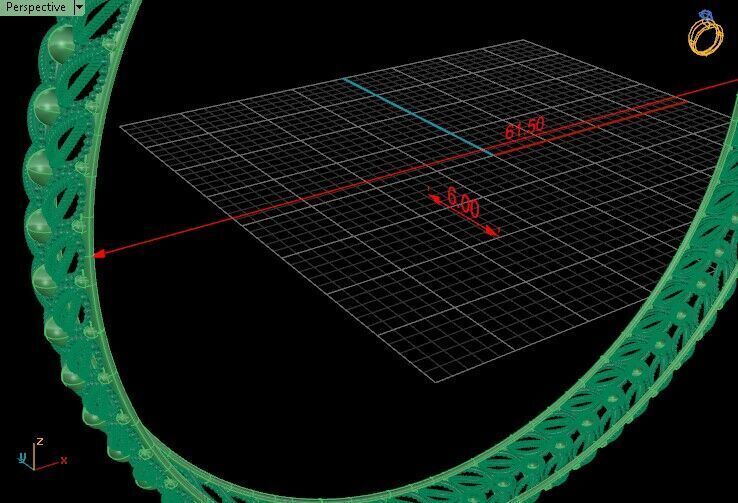 5002 Beaded Edge Scroll Bangle 61MM-9gm 3D print model_5