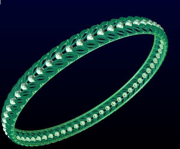 5002 Beaded Edge Scroll Bangle 61MM-9gm 3D print model_6