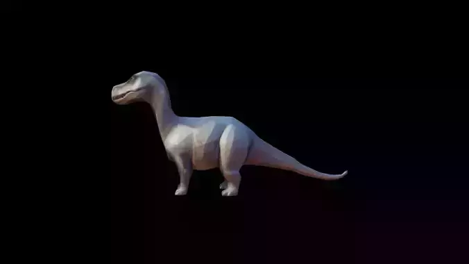 3d Model Apatosaurus Dinosaur Scene