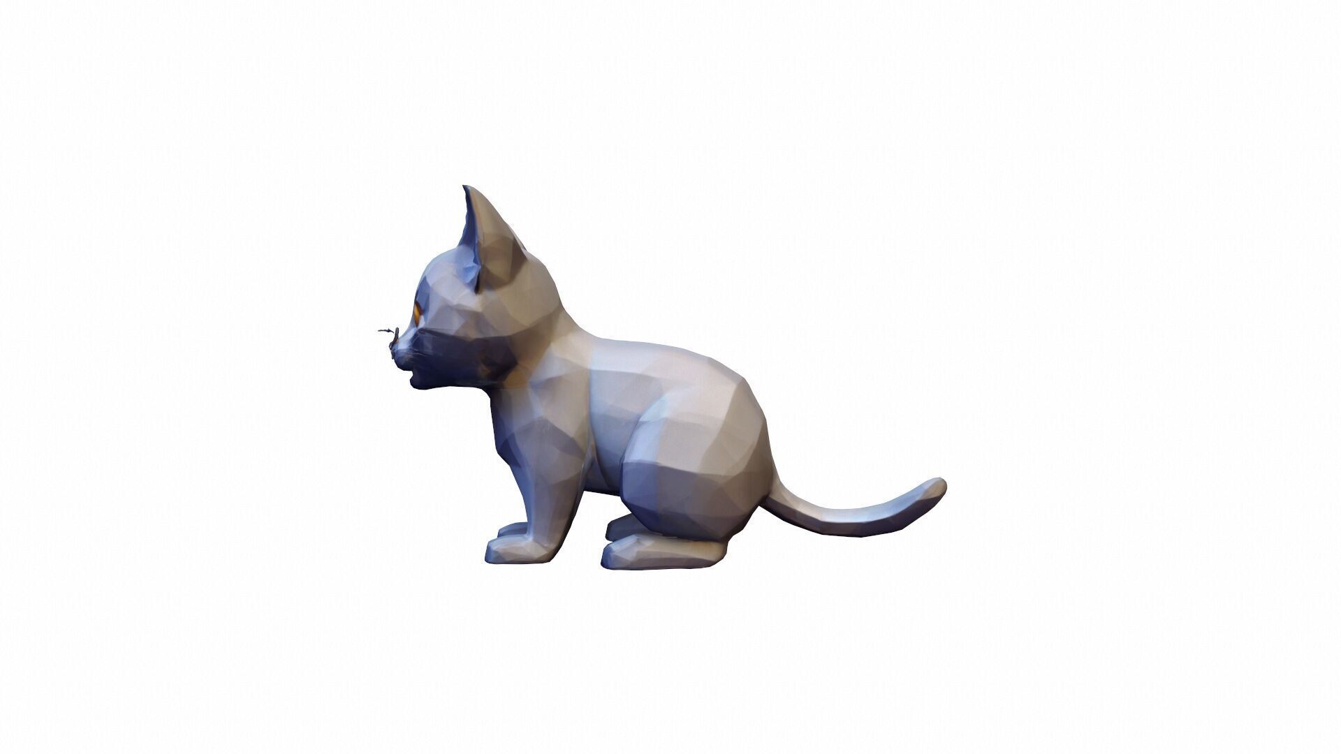 3d Model Portrait Of A Beautiful Cat 3D model_4