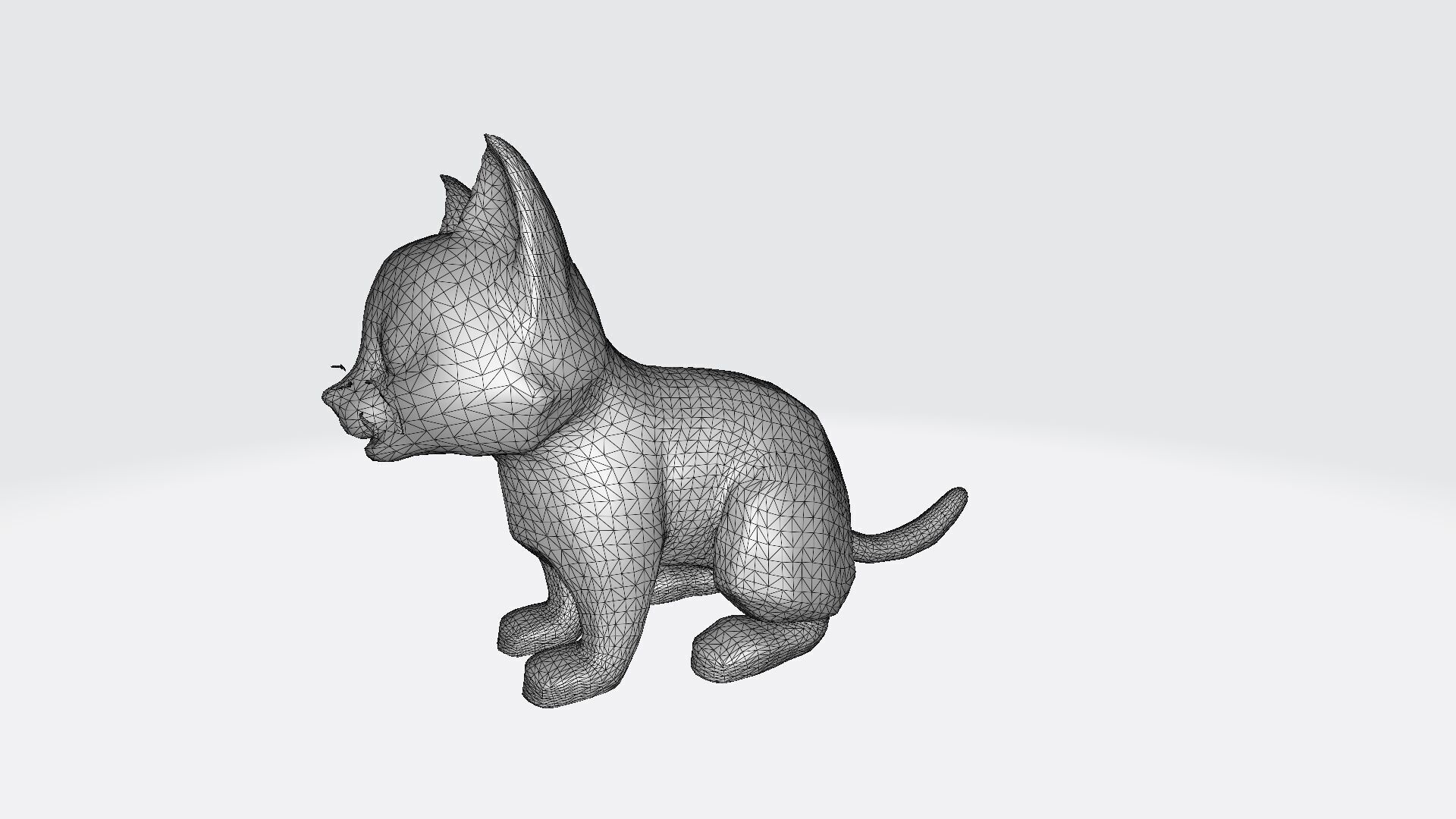 3d Model Portrait Of A Beautiful Cat 3D model_7