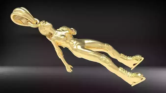 Ice Skater Pendant Figure skater pendant 3D print model
