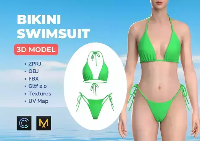 Bikini Swimsuit - Bra and Panty