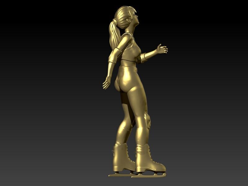 Ice Skater Pendant Figure skater pendant 3D print model_7