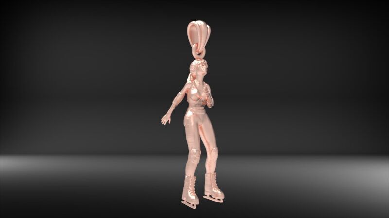 Ice Skater Pendant Figure skater pendant 3D print model_17