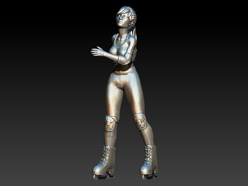Ice Skater Pendant Figure skater pendant 3D print model_3