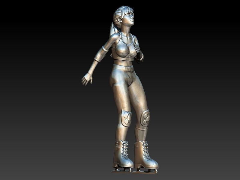 Ice Skater Pendant Figure skater pendant 3D print model_5