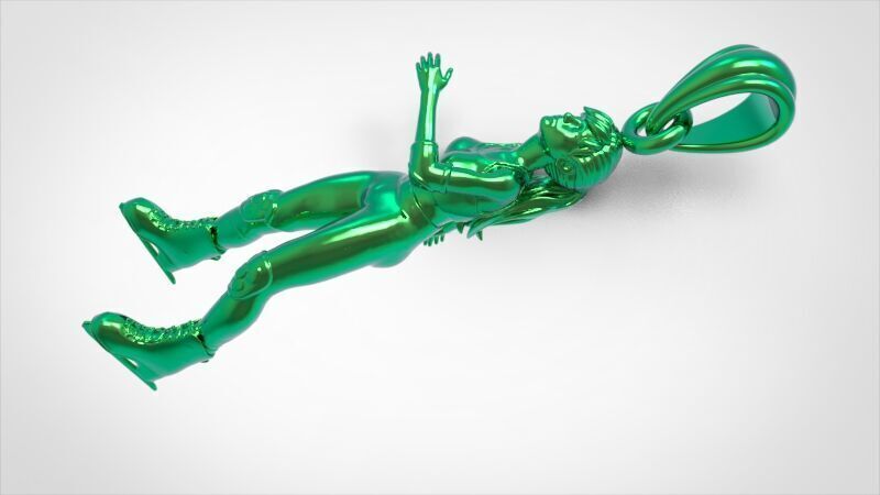 Ice Skater Pendant Figure skater pendant 3D print model_32