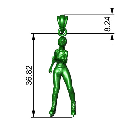 Ice Skater Pendant Figure skater pendant 3D print model_34