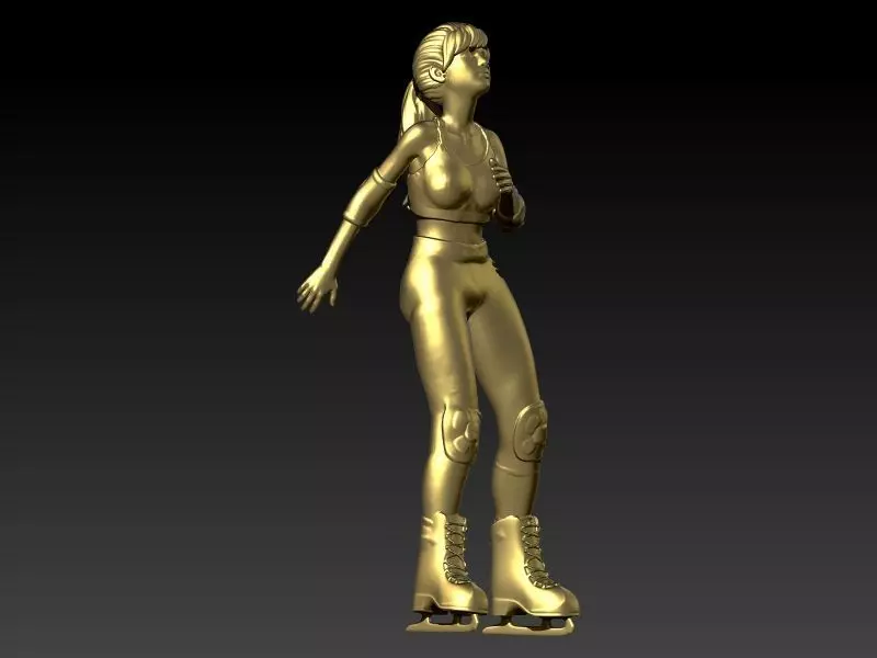 Ice Skater Pendant Figure skater pendant 3D print model_0