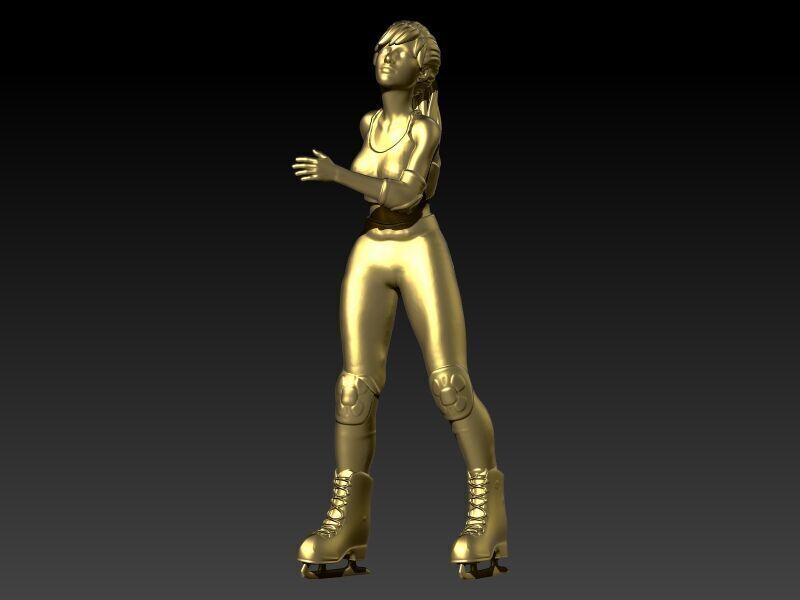 Ice Skater Pendant Figure skater pendant 3D print model_6
