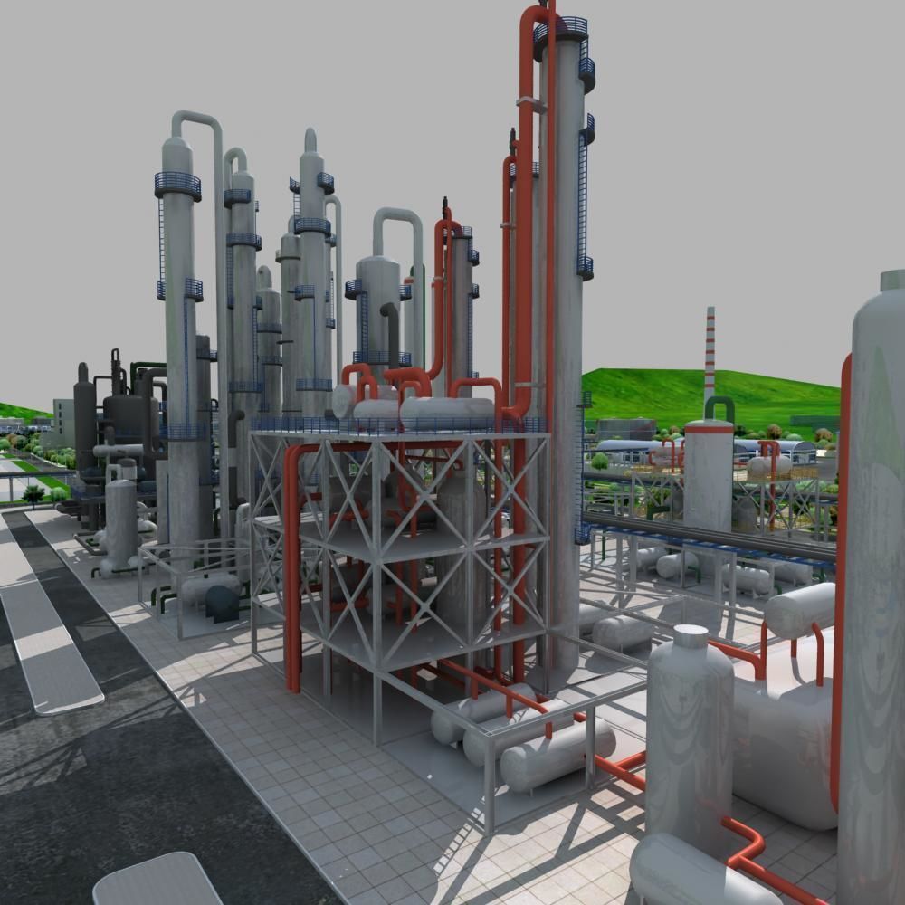 Chemical Factory Scene 3D model_19