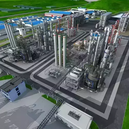 Chemical Factory Scene 3D model