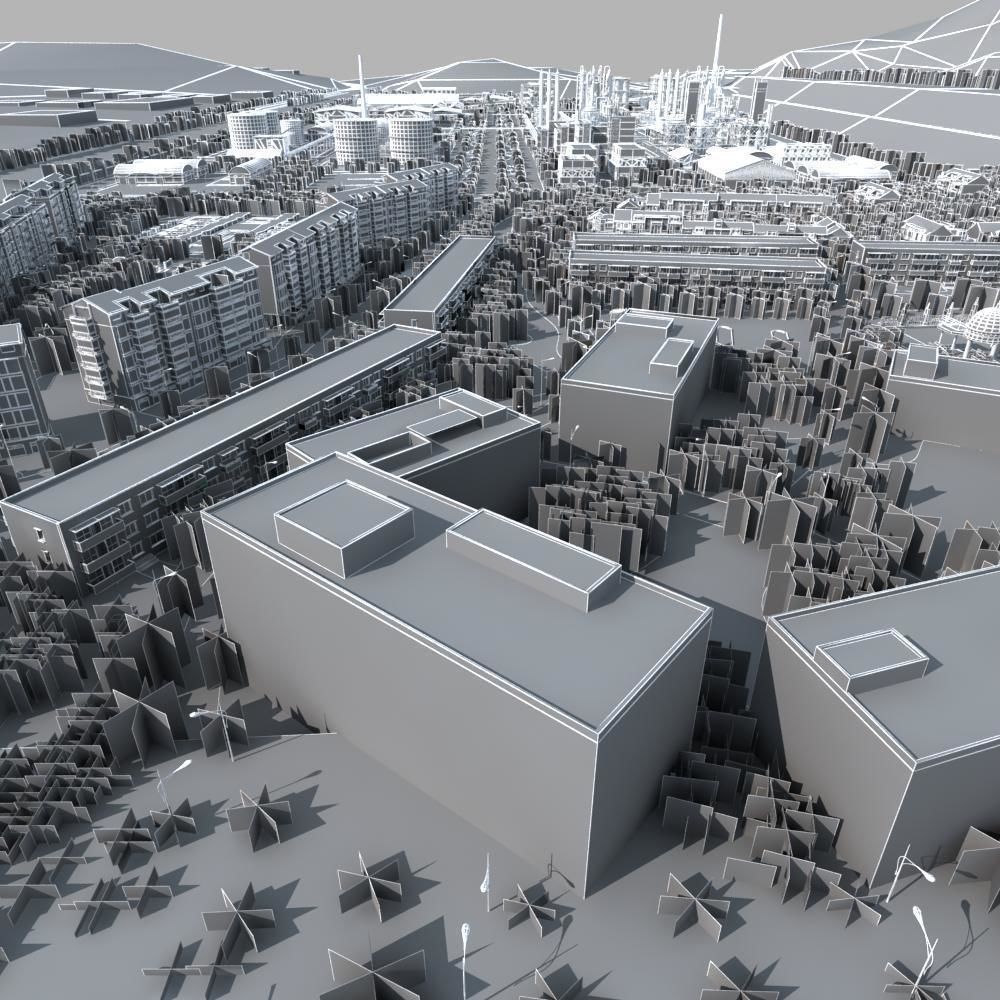 Chemical Factory Scene 3D model_27