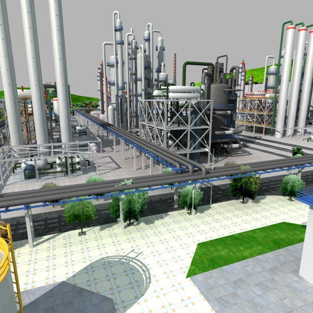 Chemical Factory Scene 3D model_17