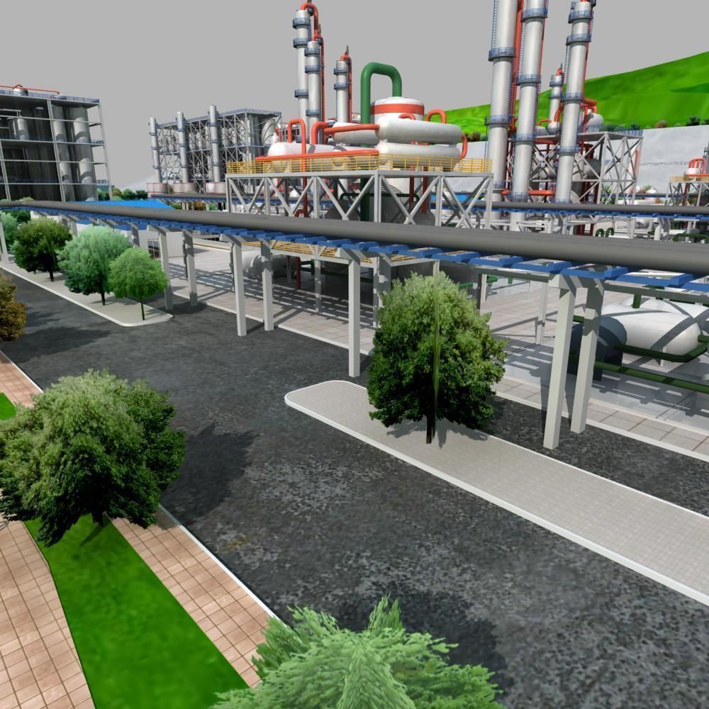 Chemical Factory Scene 3D model_14